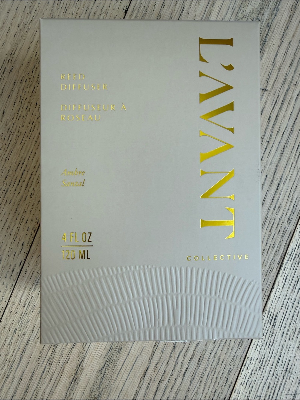 Ambre Santal Reed Diffuser - White/Gold